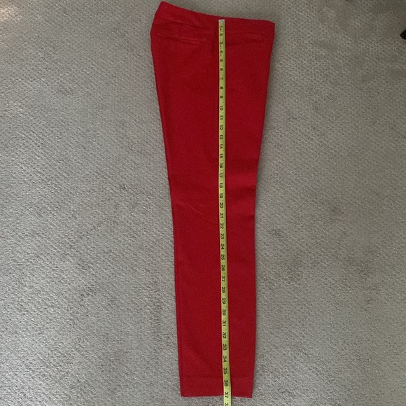Crosby Madison Career Pants Size 4 Red 97% Cotton NWOT Minimalist Sophistication - Picture 9 of 12
